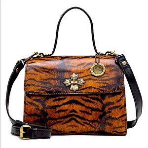 Patricia Nash Ellora Multi-Compartment Leather Satchel.